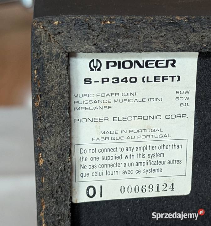 Sony TAVE100 Pioneer SP340 8 wzmacniacz stereo Warszawa