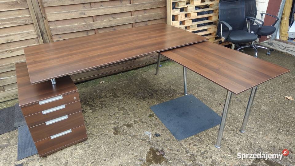 Biurko gabinetowe z dostawką i kontenerkiem Warszawa sprzedam