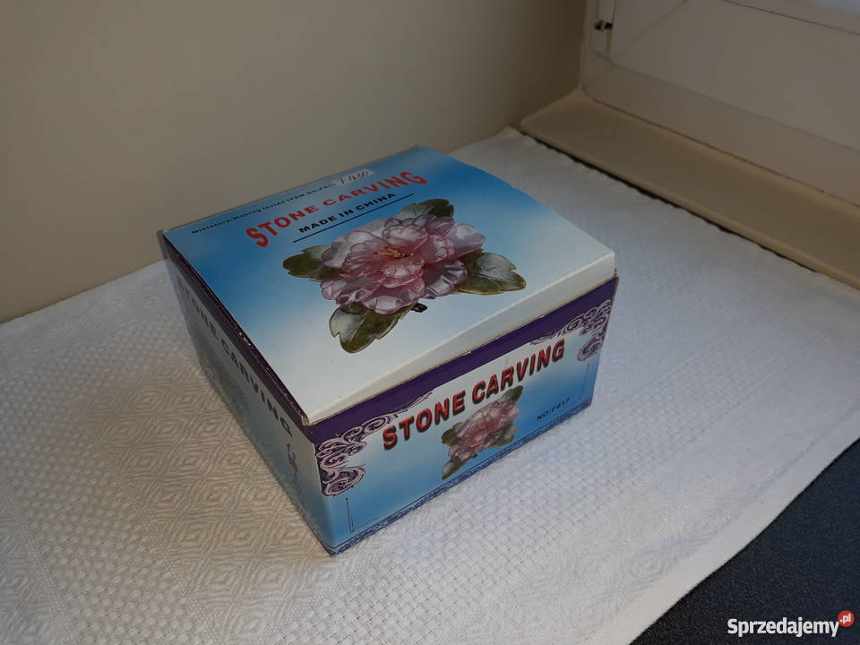 figurka kwiat z naturalnego kamienia naturalny Gdańsk