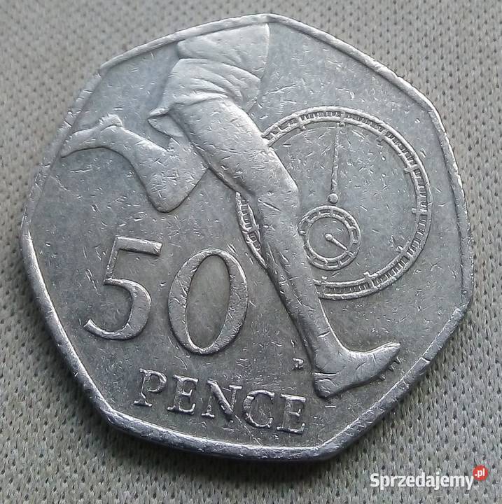 WIELKA BRYTANIA50 PENCE2004 r PIERWSZA MILA Numizmatyka