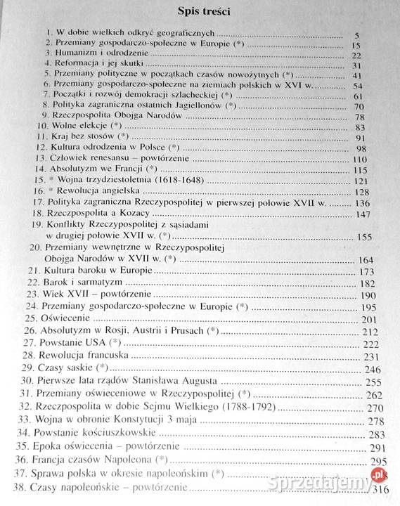 Historia 2 cz 1 renesansu do czasów miękka sprzedam
