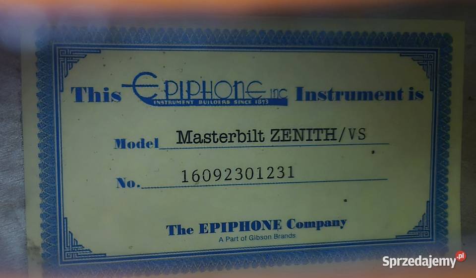 Gitara Epiphone Masterbilt Zenith I wzmacniacz les paul Sulejów sprzedam