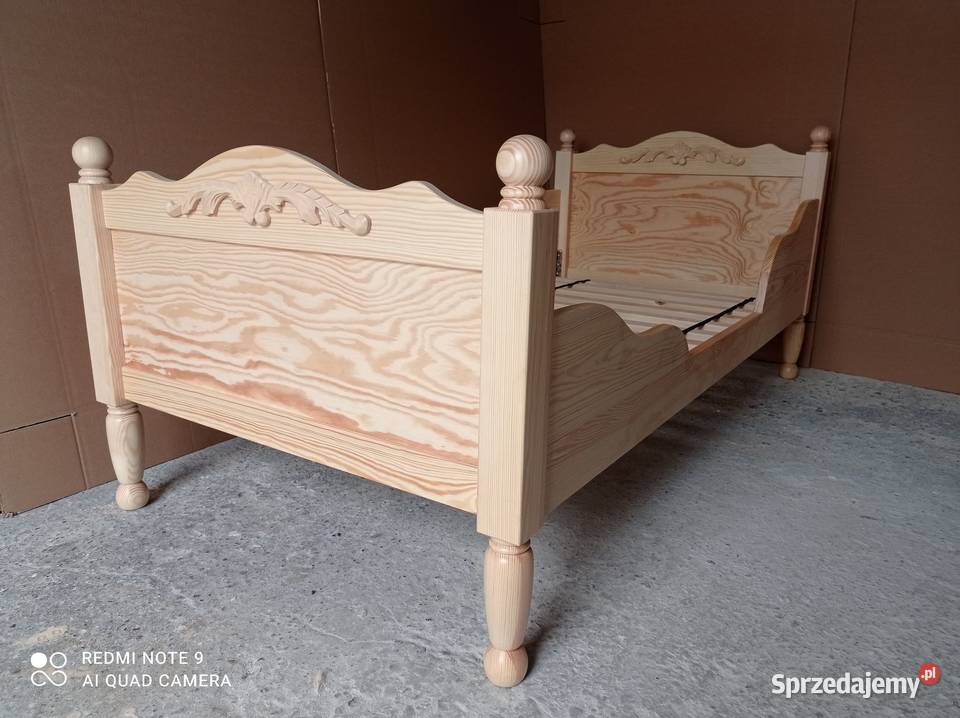 łóżko skandynawskie retro łóżko w starym stylu 80x180