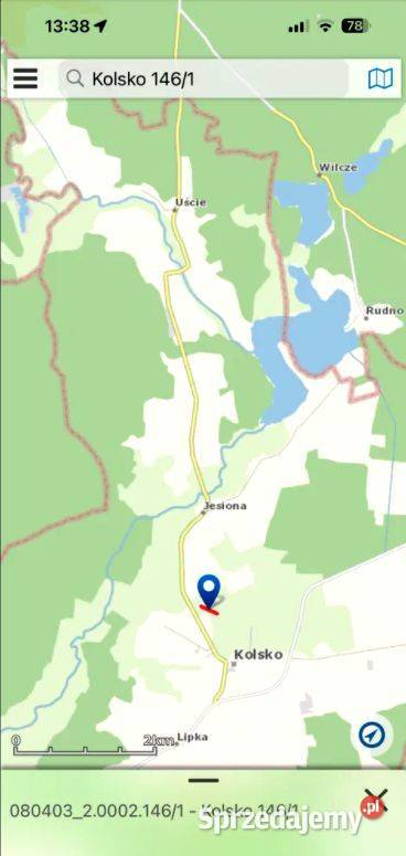 Działka dużym potencjałem inwestycyjnym 6600m2 Kolsko