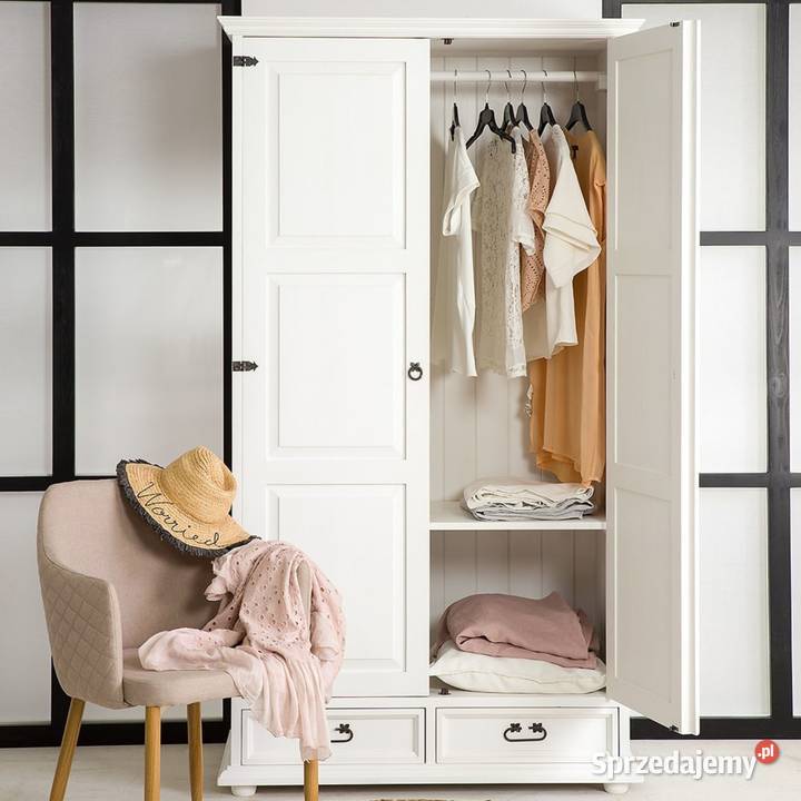 Dwudrzwiowa szafa drewniana do pokoju sosnowa 60cm Maków Podhalański