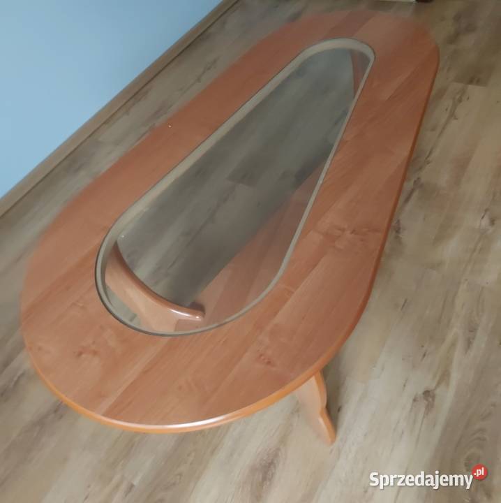 Stolik kawowy Ława dwupoziomowa z szybą Stoliki kawowe i ławy łódzkie Sędziejowice