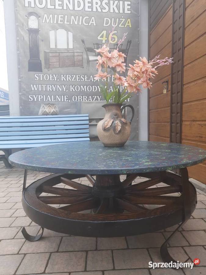 stolik kawowy ława z koła wozu Mielnica Duża sprzedam