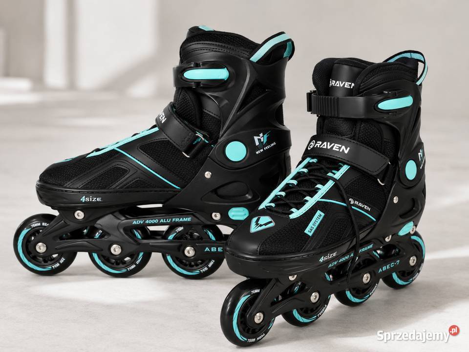 Rolki regulowane RAVEN Pulse BlackCyan 4043