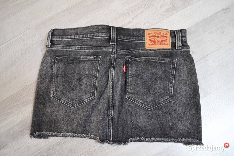 Szara spódniczka jeansowa mini Levis oldschool M Dżinsowa