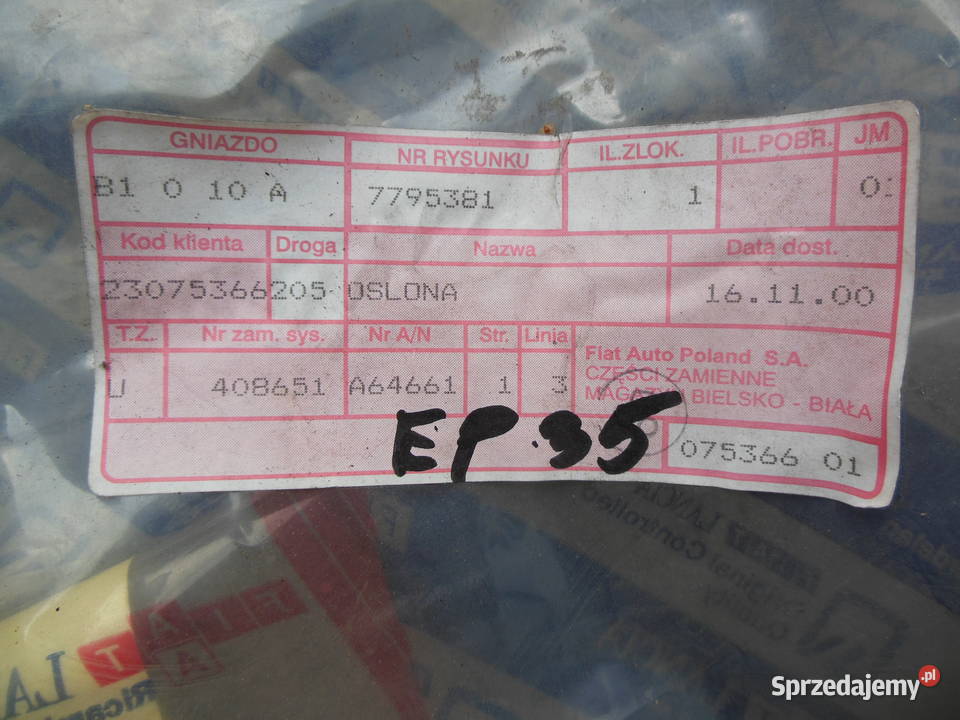 7795381 ELEMENT PODSZYBIA FIAT BRAVA BRAVO MAREA śląskie Kozy sprzedam