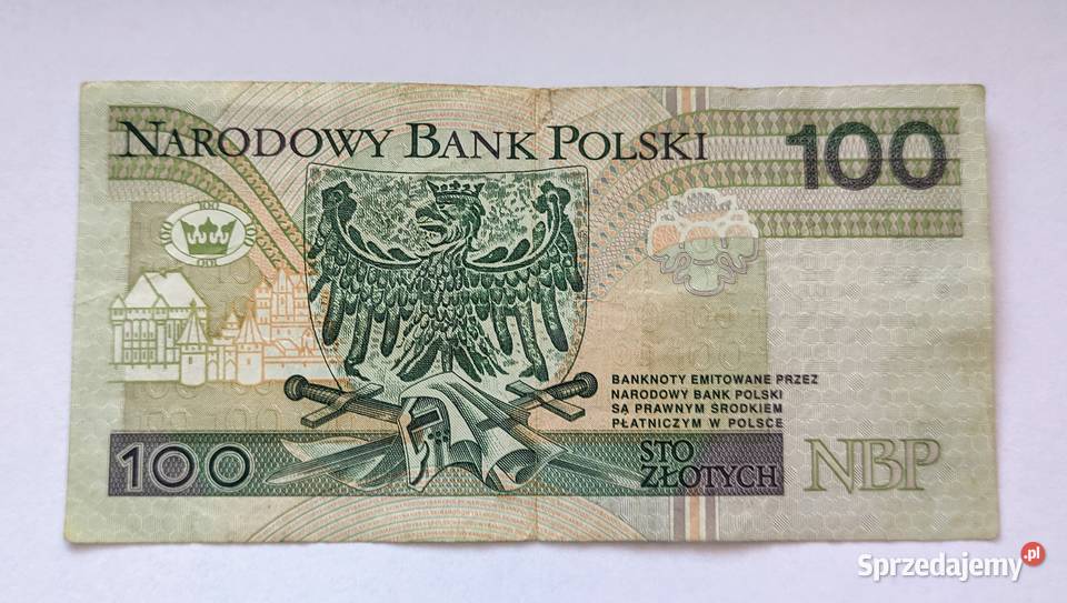 Banknot 100 1994 seria YE Zastępcza seria 10 Pruszków