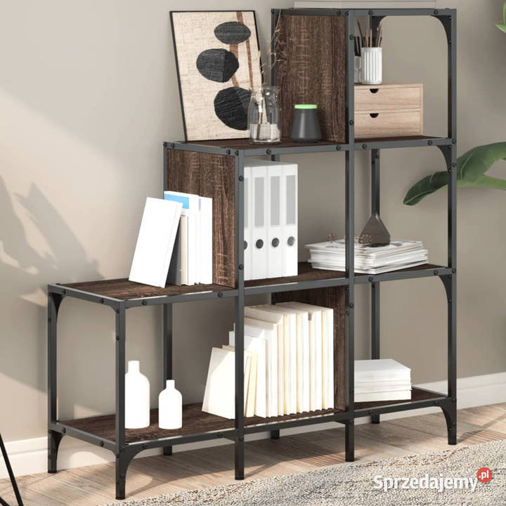 Regał brązowy dąb 92x30x102 materiał Warszawa sprzedam