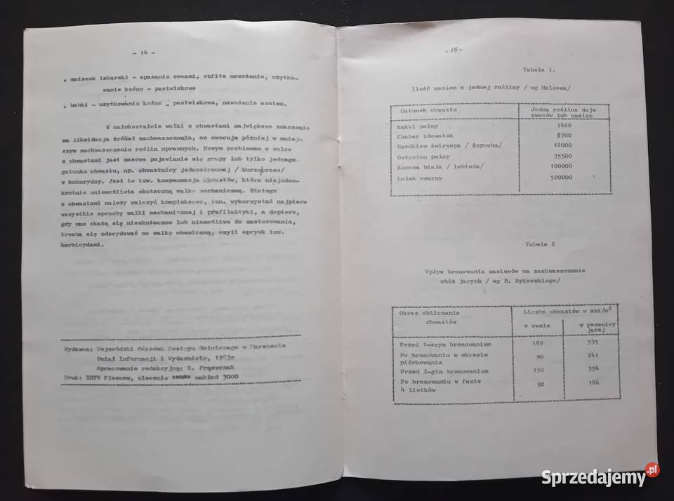 Michał Prymka Agrotechniczne metody walki z Koźminek