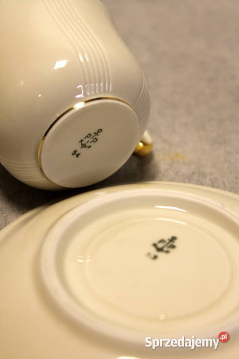 PORSGRUNDS Filiżanka Duet Norwegia Porcelana i szkło zachodniopomorskie