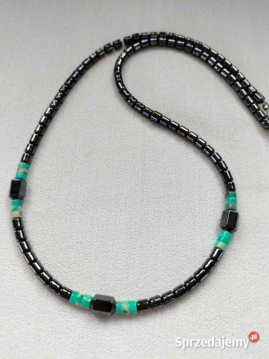 Koraliki męskie hematyt z jaspisami warmińsko-mazurskie Elbląg