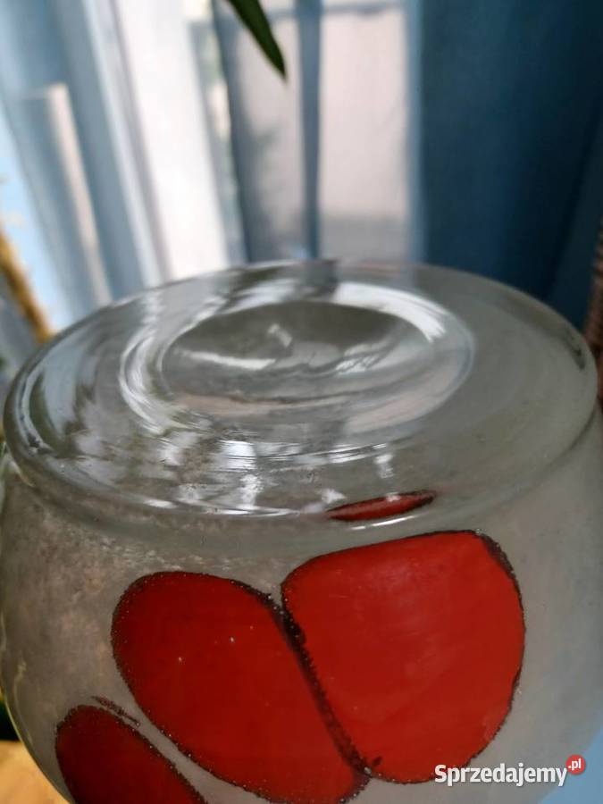 Polskie szkło artystyczne soczewka lekkie antico łódzkie Łódź