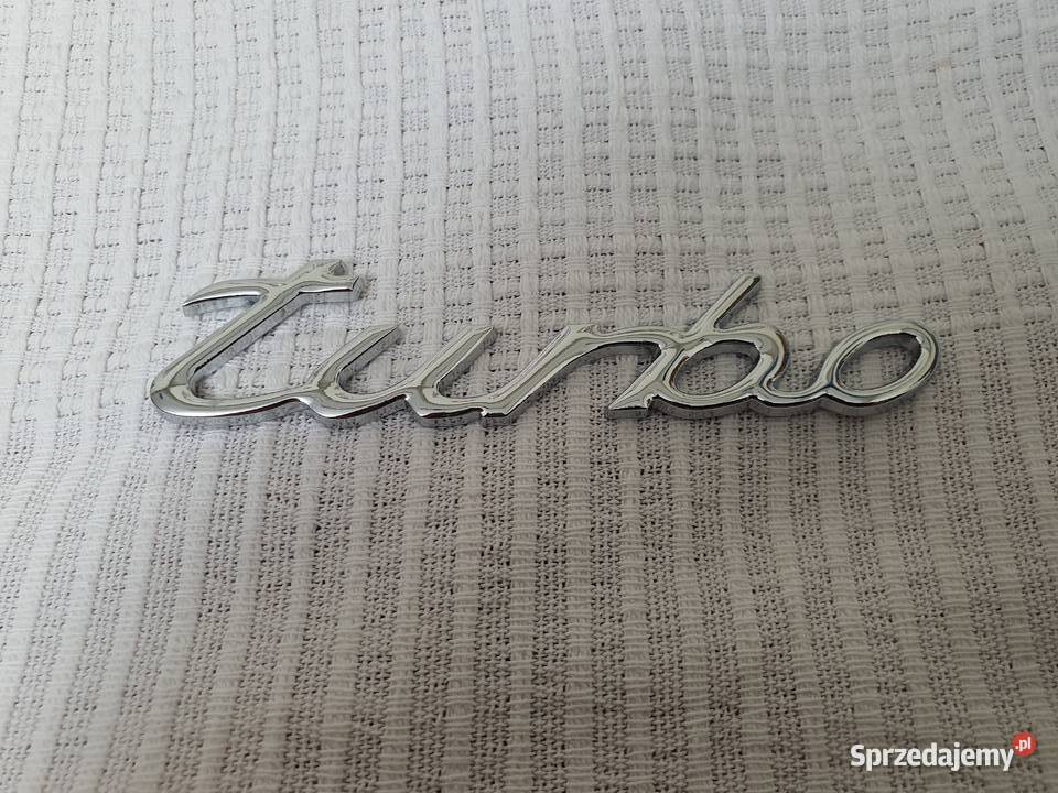 EMBLEMAT TURBO CHROMOWANY METALOWY DUŻY Poznań