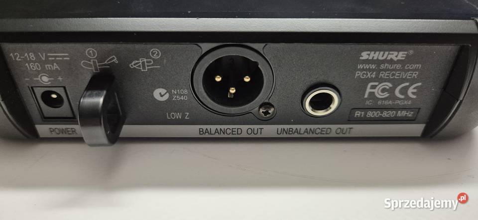 Shure PGX4 odbiornik bezprzewodowy Sprzęt estradowy, studyjny i DJ-ski Konin