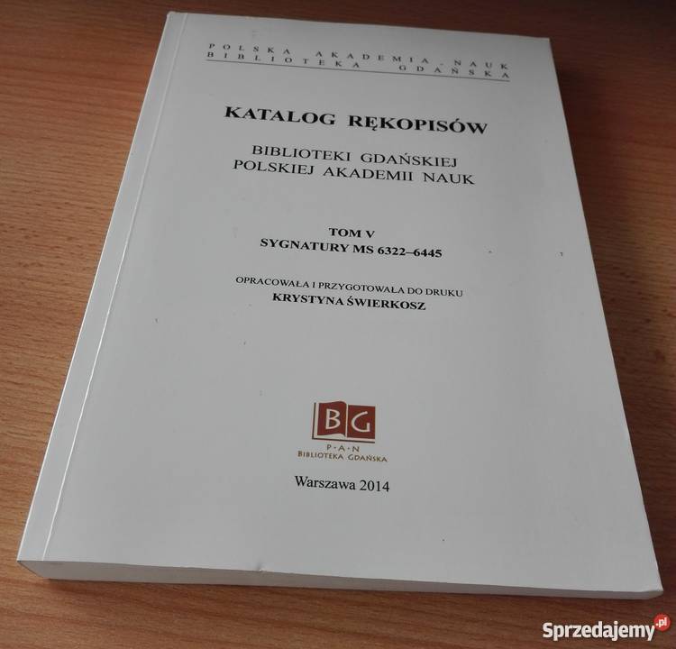 Katalog rękopisów Biblioteki Gdańskiej PAN T 5 pomorskie Gdańsk