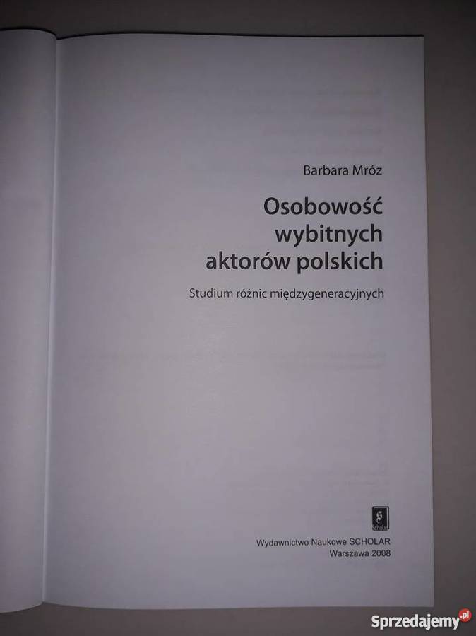 Osobowość wybitnych aktorów polskich Książki naukowe i popularnonaukowe Lubin