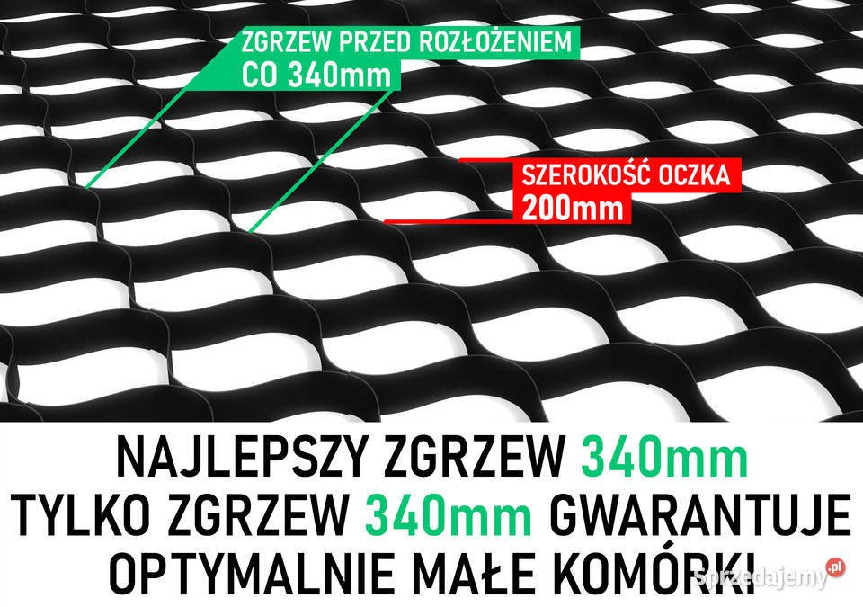 Geosiatka Komórkowa Geokrata 25 4m x 35m GĘSTA Warszawa