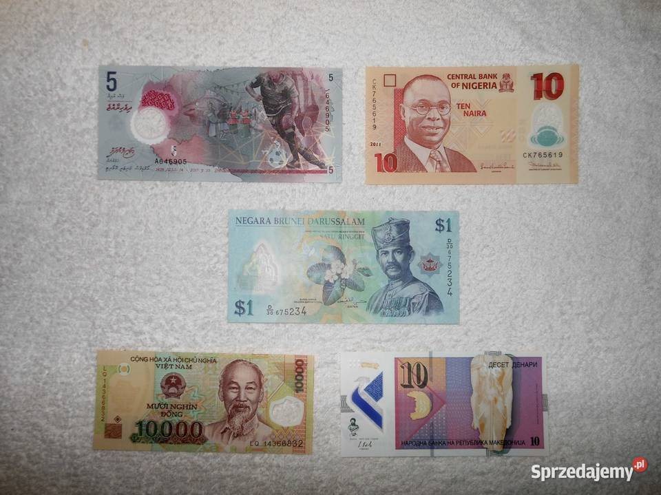 Dziewięć nowych polimerowych banknotów Kolekcje Bukowo