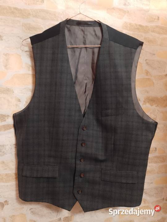 XL Woolblend Ekskluzywna kamizelka garniturowa z kolorowy Odzież wyjściowa Kraków