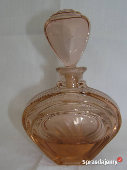 flakon na perfumy vintage 02 szkło rozalinoweAlD Bartków
