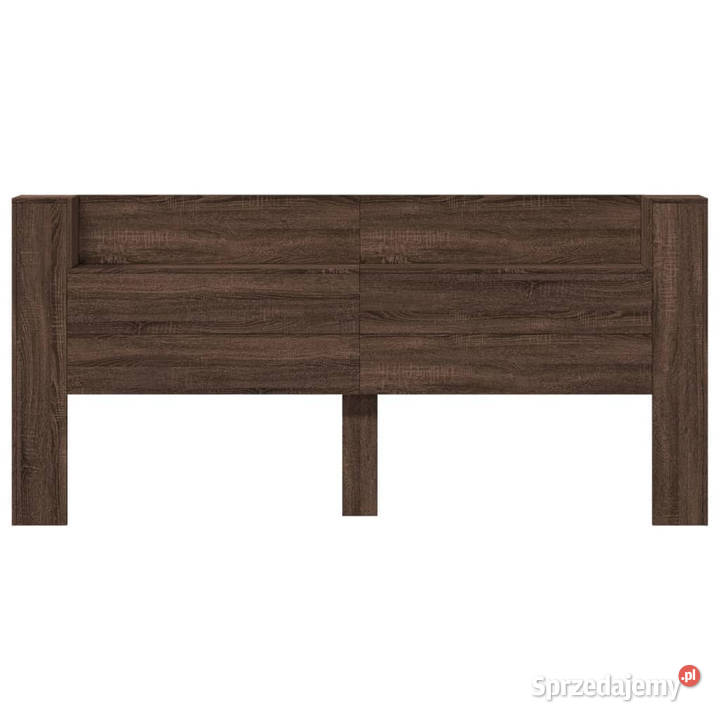 Zagłówek z półką i LED brązowy dąb 220x165x1035 Warszawa sprzedam