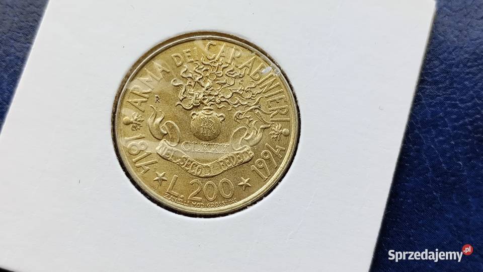 Stare monety 200 lir 1994 Włochy Lesko