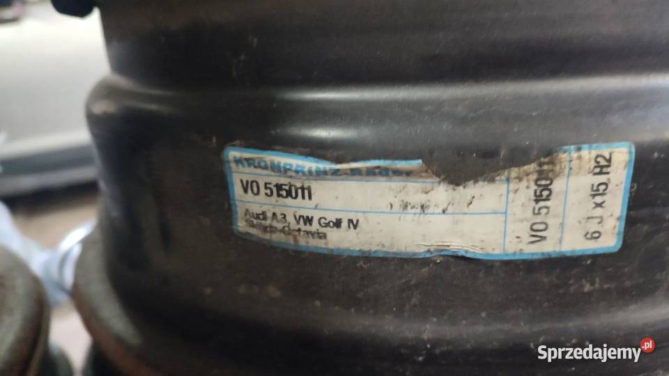57RB2 FELGA STALOWA 5X100 ET38 6JX15 VW GOLF IV Włoszczowa