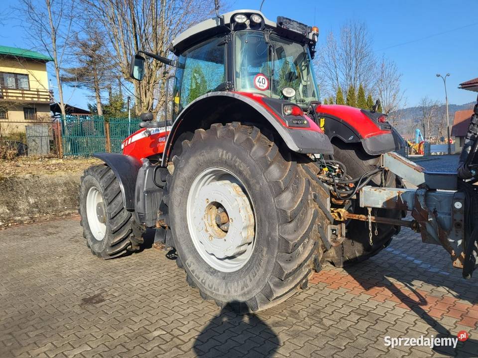 Rębak Jenz 582 z Ciągnikiem Massey Ferguson 8680 Jordanów