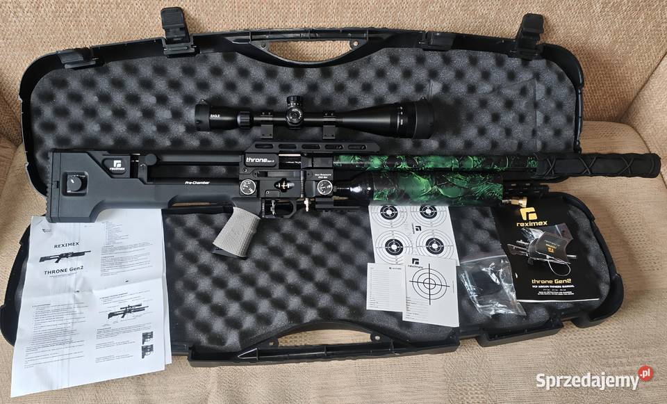 Wiatrówka PCP Reximex Throne Gen 2 kaliber 55 mm lubuskie Bogdaniec
