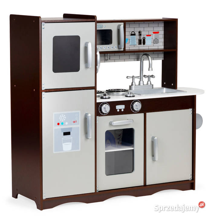 Kuchnia dzieci drewniana duża szafki lodówka