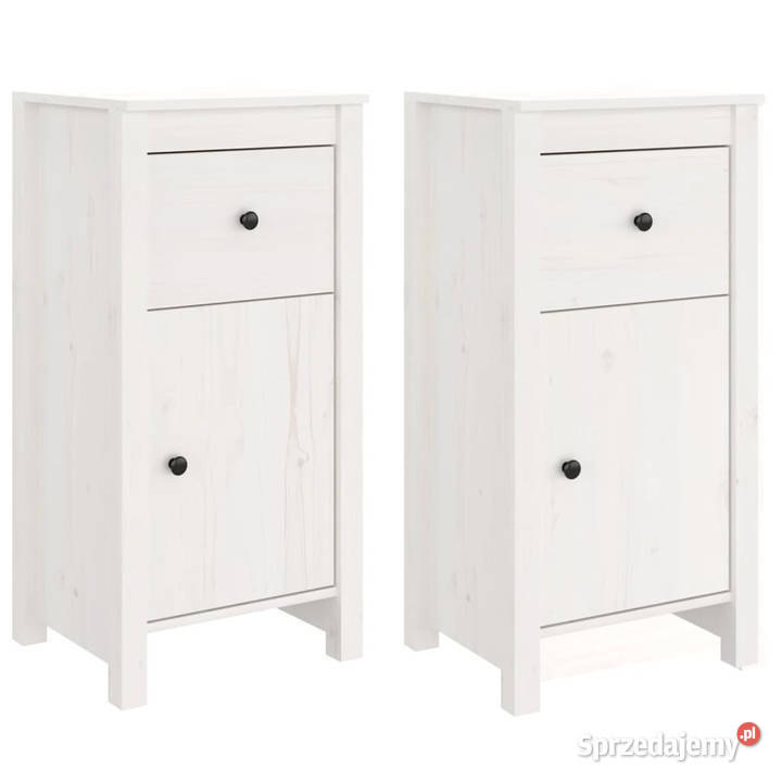 Szafki 2 białe 40x35x80 lite drewno sosnowe Warszawa