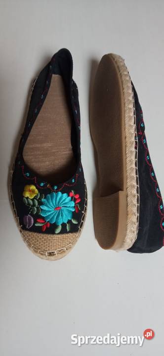 Modne espadryle buty czarne Nowe 365 Damskie małopolskie Nowy Sącz