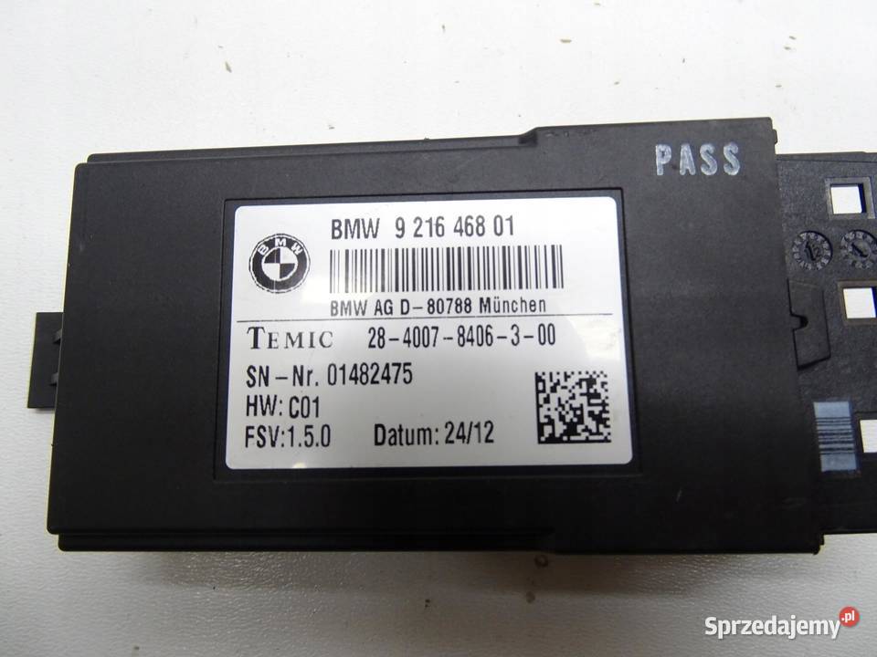 MODUŁ STEROWNIK FOTELA 9216468 BMW F20 F21 F10 osobowe