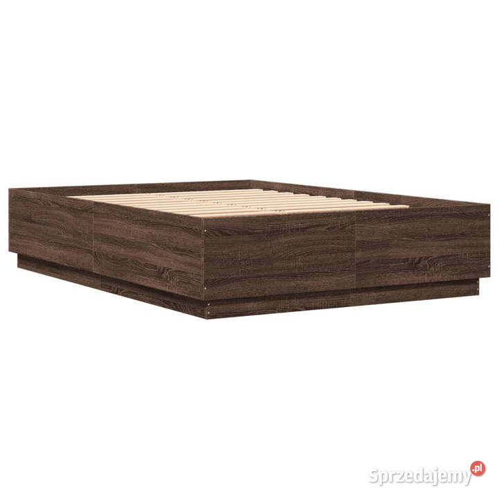 Rama łóżka z LED brązowy dąb 160x200 WM3209603 Warszawa
