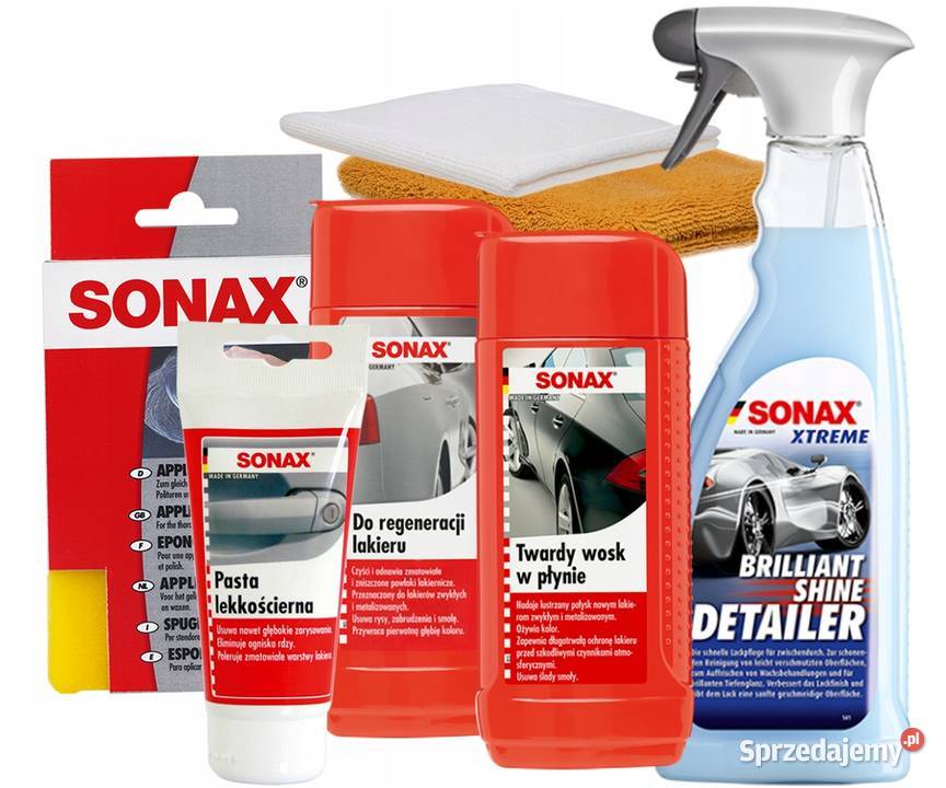 SONAX Kosmetyki Samochodowe Woski Gąbki Szampony Jasło sprzedam