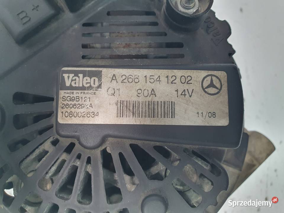 ALTERNATOR Mercedes Benz W245 15 B Valeo osobowe Chełm
