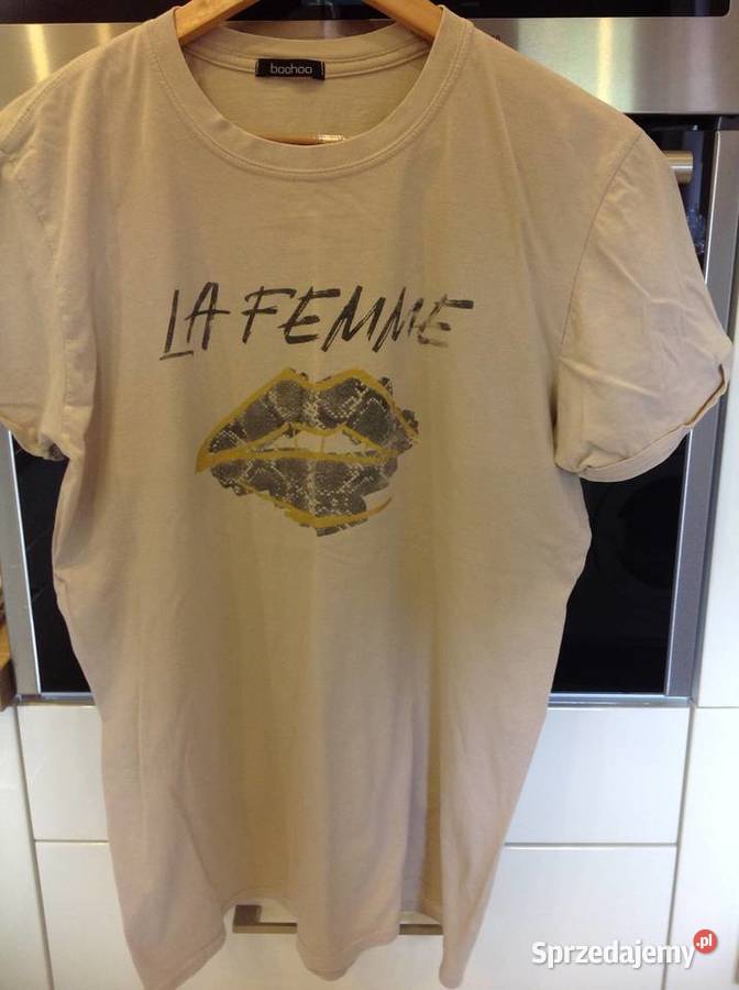 T shirt Koszulka Damska BOOHOO L Beżowa Nowa Sól