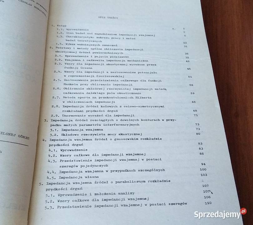 Akustyczna impedancja wzajemna i całkowita Gdańsk