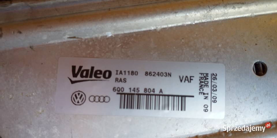 CHŁODNICA POWIETRZA INTERCOOLER 6Q0145804G VW małopolskie Krzeszowice