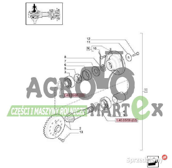 84425396 87519340 KOŁO ZĘBATE STOŻKOWE Z1034 CNH Wichrów sprzedam