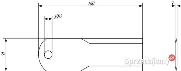 Przeciwnóż 160x50x3 mm 280920N Kamionna