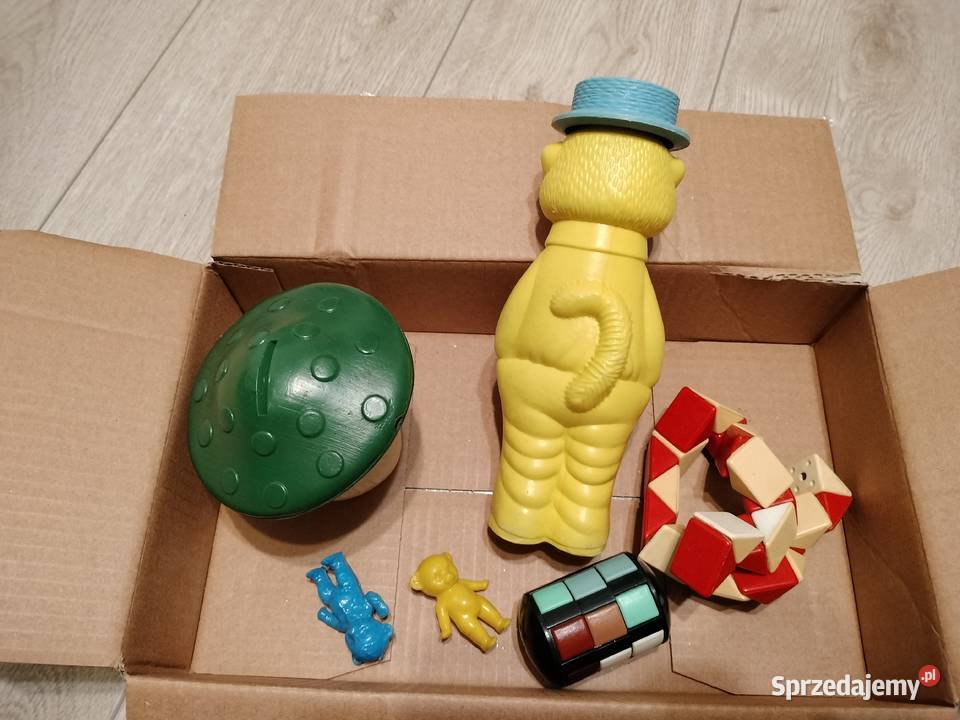 Zestaw starych zabawek plastikowe miś muchomor Choszczno