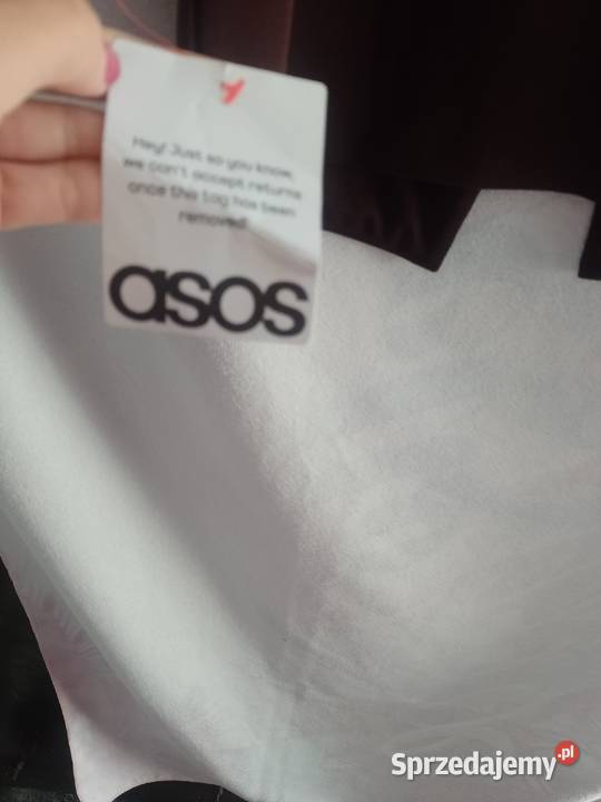 3638 ASOS w Brazowat ołówkowa kamizelka Bluzki i koszule Kraków
