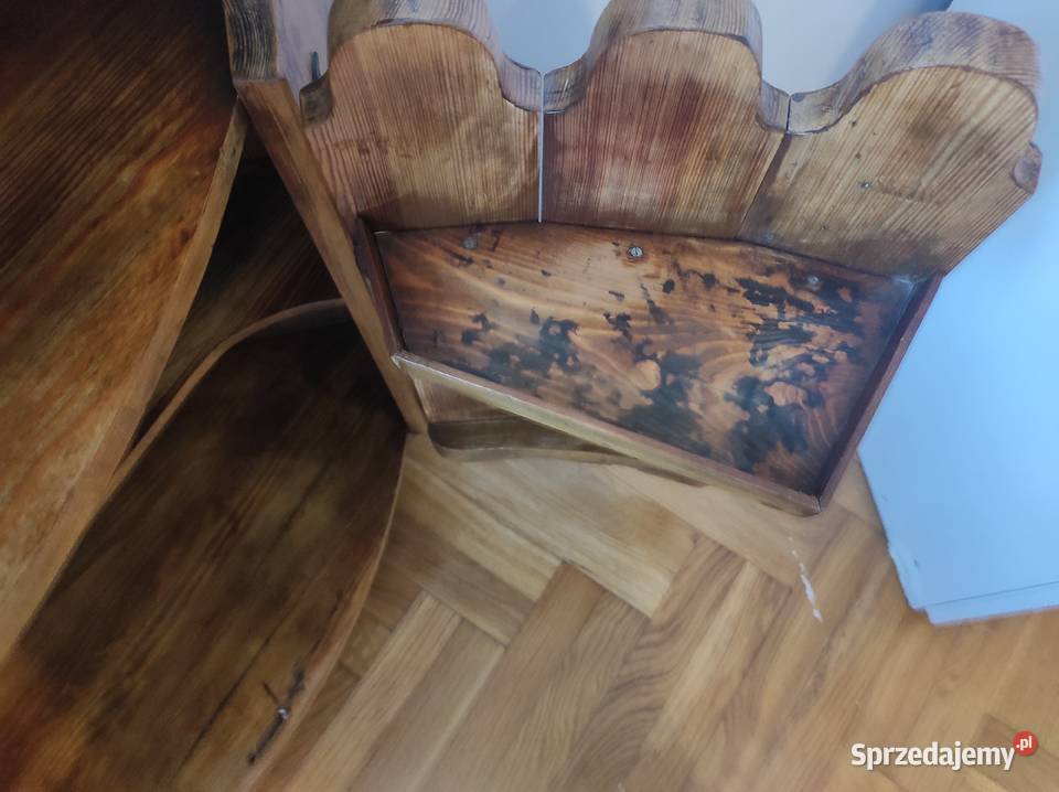 Barekkomoda drewniana z metalowymi okuciami 92cm Warszawa