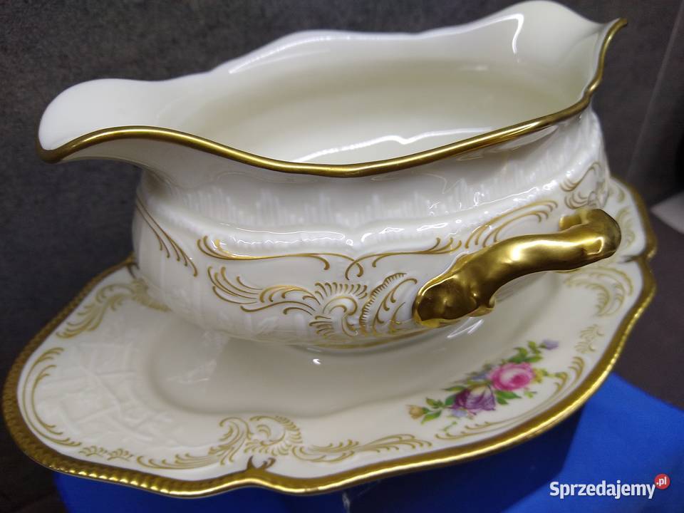 Sosjerka Rosenthal Sanssouci Diplomat ecru złoto Antyki, Sztuka, Kolekcje Kalisz