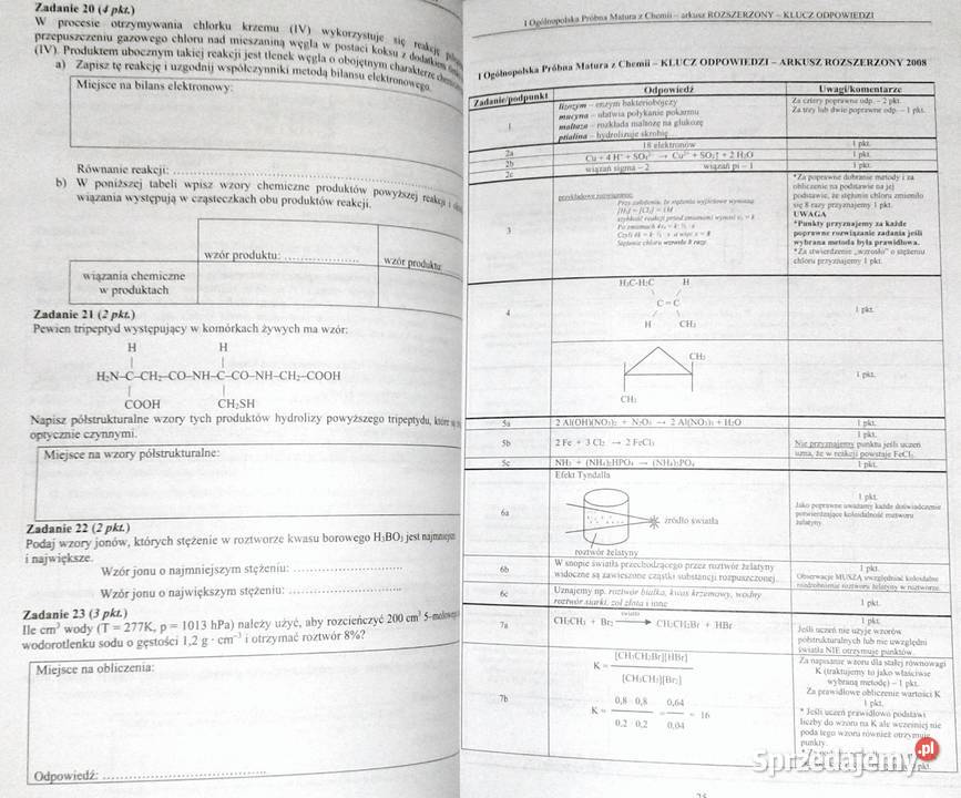 Chemia Zbiór zadań z odpowiedziami 20022013 Tom lubelskie